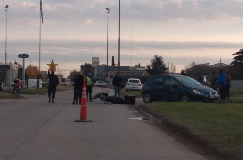 Un herido en accidente vial en el ingreso a la ciudad